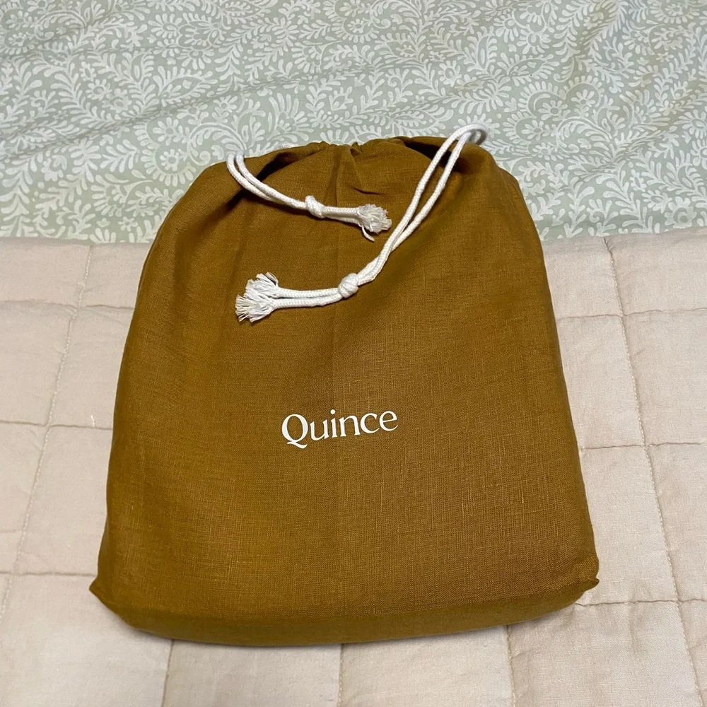 Quince Twin Linen Duvet Cover in Tobacco (1 of 2 sets)